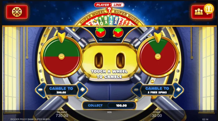 Bigger Piggy Bank Super Wheel minipeli